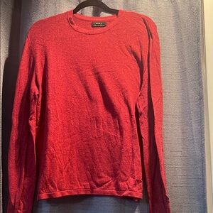 Zara Men's Vibrant Red Crewneck Sweater